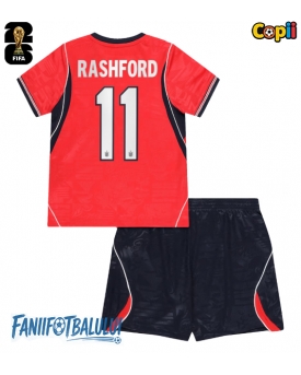 Anglia Marcus Rashford #11 Echipament de Fotbal Replică Mondial 2026 Copii Deplasare (+ Șorturi)